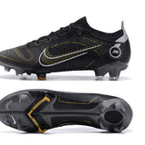 Chuteira Campo Nike Mercurial Vapor 14 Elite FG Preto e Dourado - Low