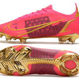 Chuteira Campo Nike Mercurial Vapor 14 Elite FG Rosa/Gold - Low