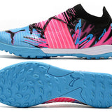 Chuteira Society Puma Future Z TF Blue/Pink - Low